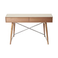 Bureau moderne en bois avec tiroirs et pieds en croix