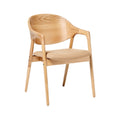 Chaise en bois avec accoudoirs et assise rembourrée