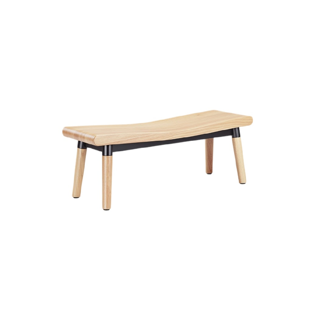 Banquette en bois avec pieds en métal