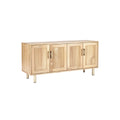 Meuble TV en bois avec portes pleines et pieds métalliques